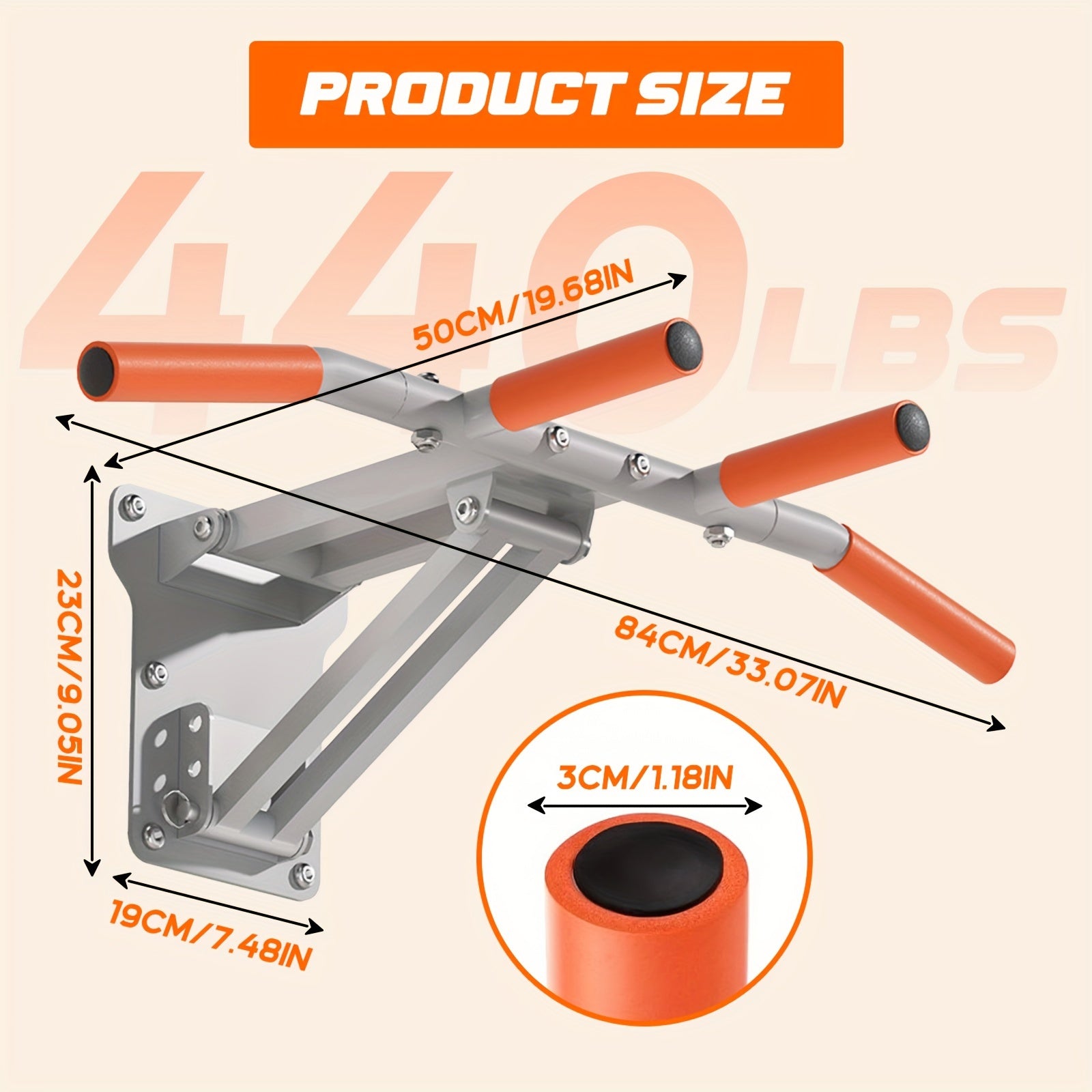 Wall Mount Pull-Up Bar Station-3