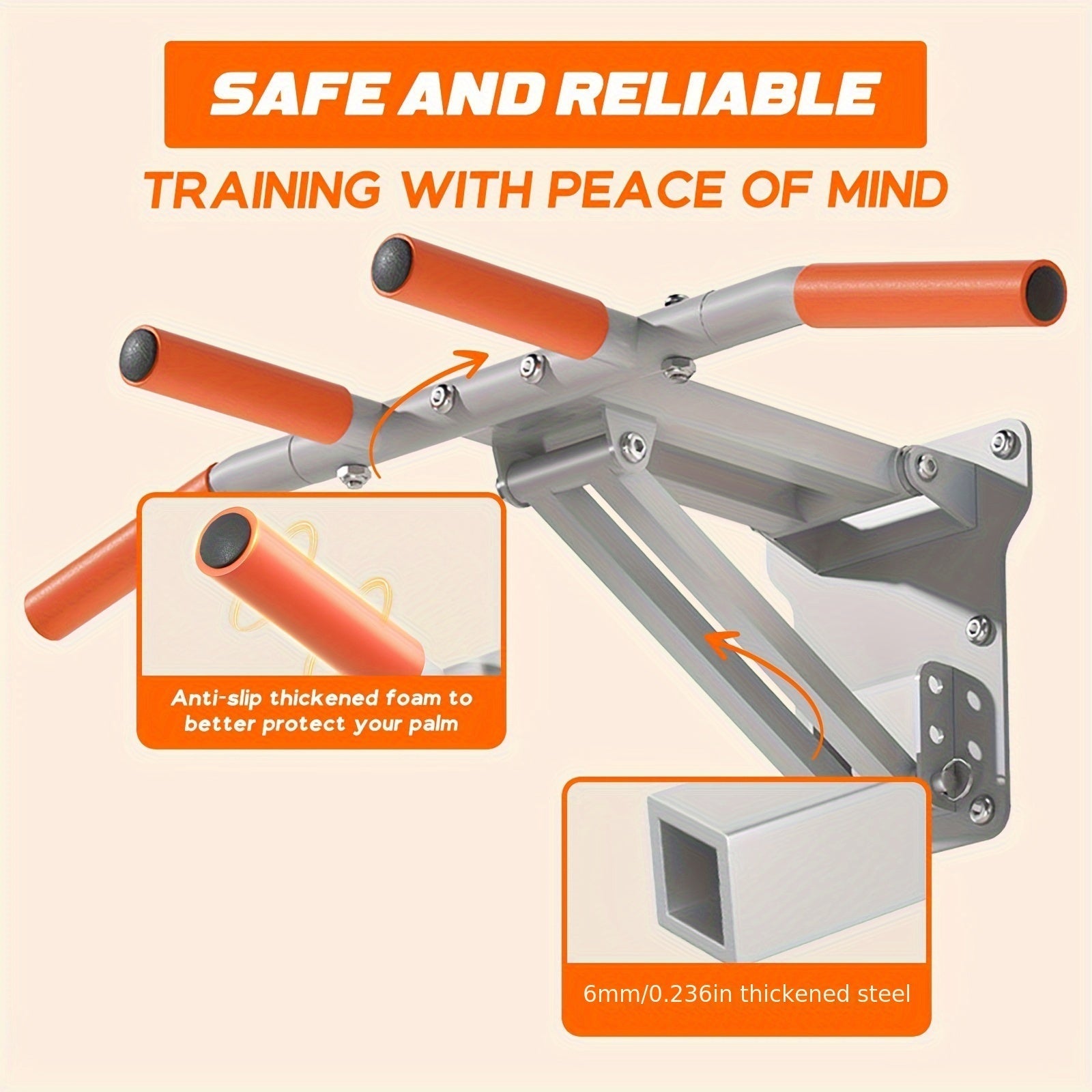 Wall Mount Pull-Up Bar Station-2