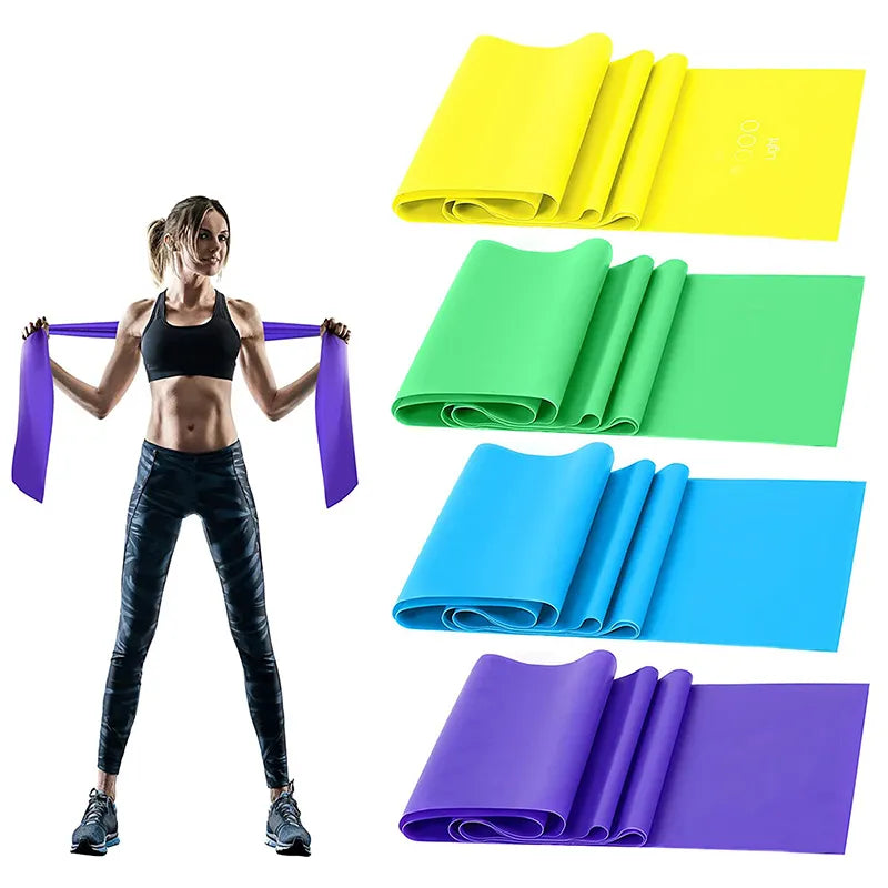 TPE Yoga Resistance Bands Set - 4 Levels for Full-Body Workouts-1