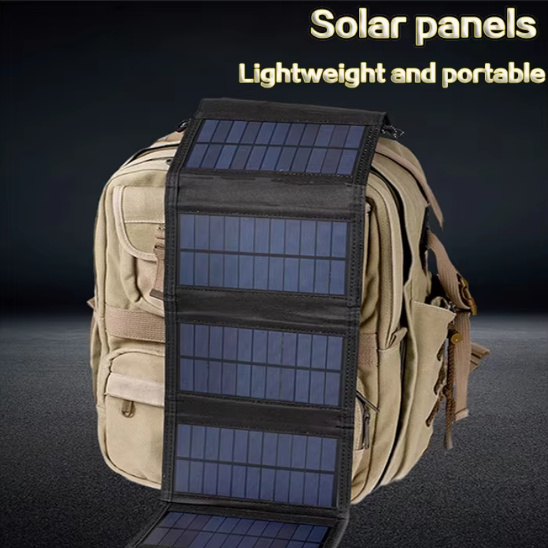 Foldable Solar Panel Charger with 20W/h Portable USB-3