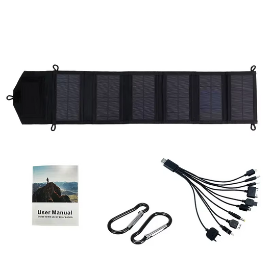 Foldable Solar Panel Charger with 20W/h Portable USB-0